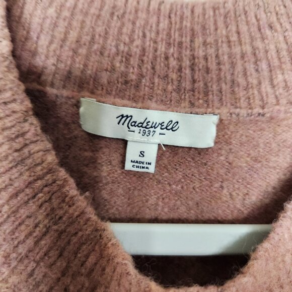 Madewell Women's Small Wool Blend Round Neck Wide Sleeve Oversized Sweater - Picture 7 of 14